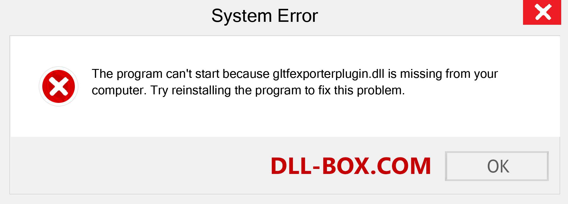  gltfexporterplugin.dll file is missing?. Download for Windows 7, 8, 10 - Fix  gltfexporterplugin dll Missing Error on Windows, photos, images